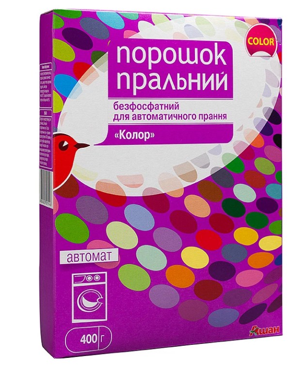 Порошок пральний AUCHAN Колор, для кольорової білизни, 0,4кг
